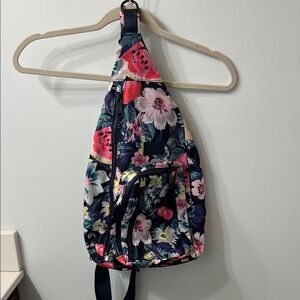Vera Bradley Floral Navy Sling Bag - Women's Crossbody Backpack